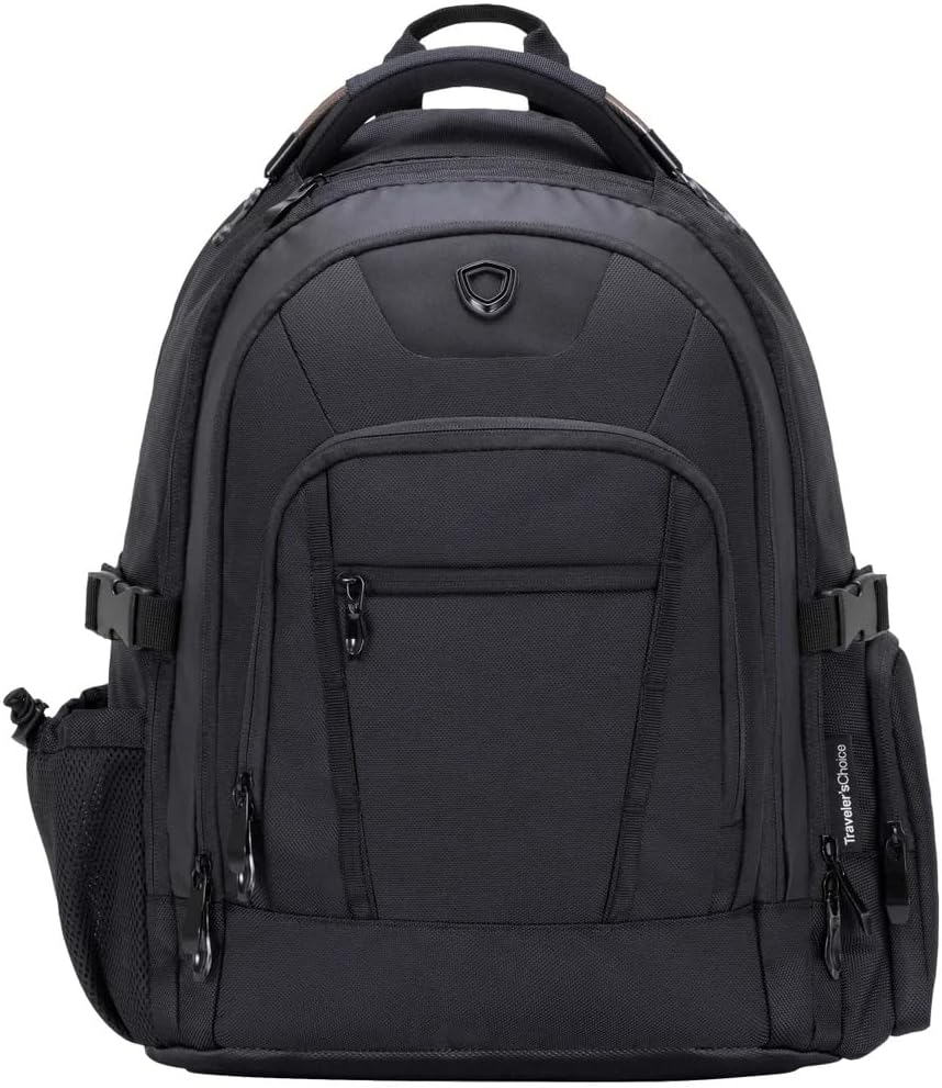19-Inch Laptop Backpack, Multi-Pocket Travel Backpack with Large Capacity, Water-Resistant Computer Bag for Work, School, Business, and Carry-On Travel